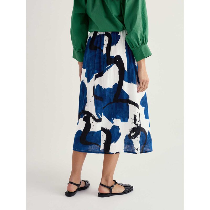Seasalt Cornwall Mevagissey Skirt - Paint Canvas Dark Voyage image number 2